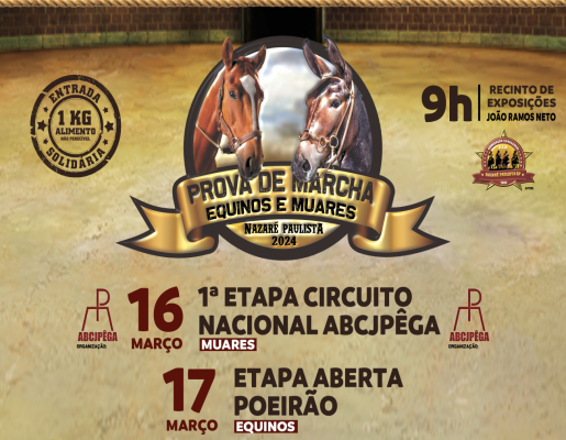 Nazaré Paulista se prepara para a realização de mais um grande evento, a Prova de Marcha de Equinos e Muares 2024